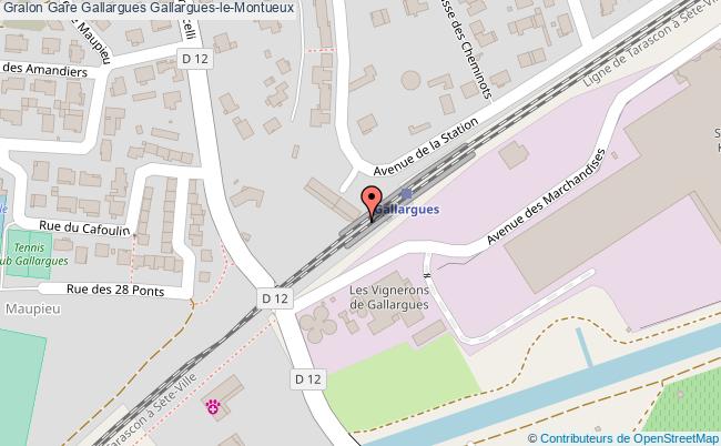plan gare  Gallargues-le-Montueux
