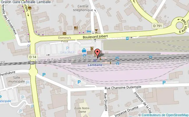 plan gare  Lamballe