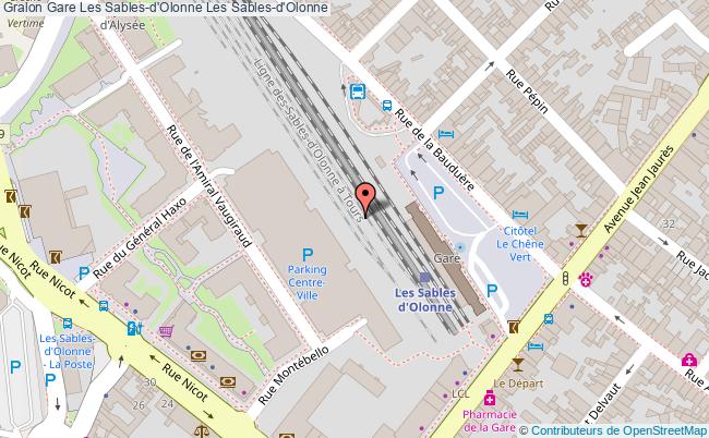 plan gare  Les Sables-d'Olonne