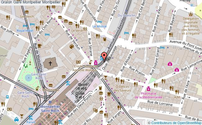 plan gare  Montpellier