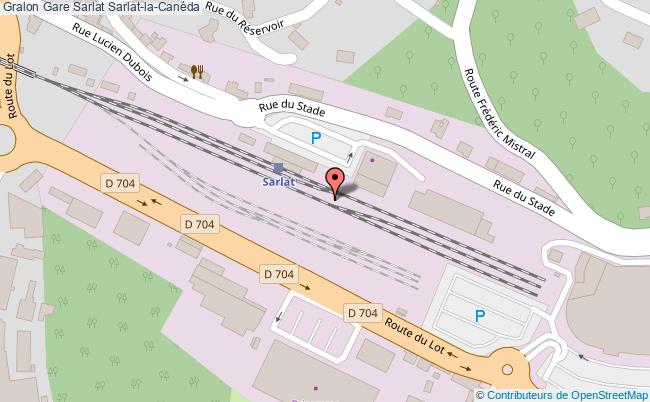 plan gare  Sarlat-la-Canéda
