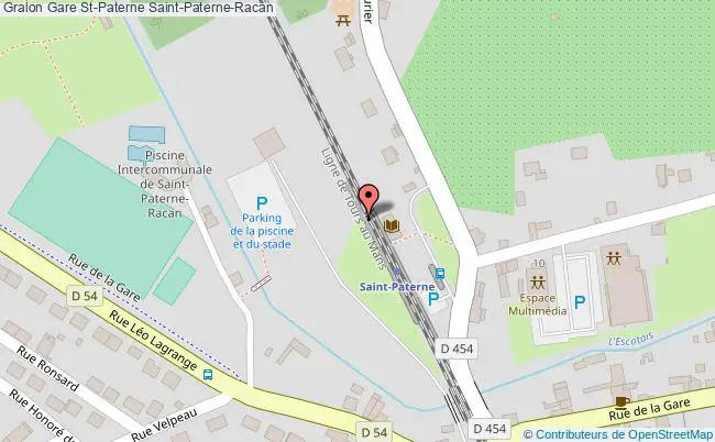 plan gare  Saint-Paterne-Racan