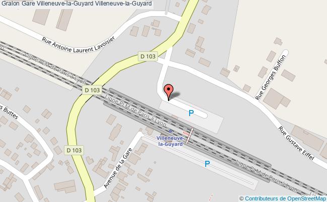 plan gare  Villeneuve-la-Guyard
