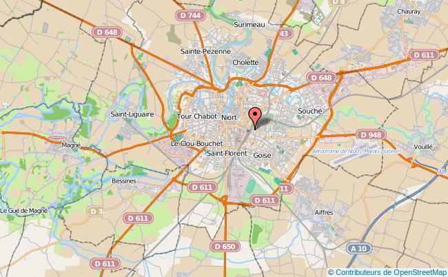 Plan Des Rues De La Ville De Niort Plan de Niort - Voyages - Cartes