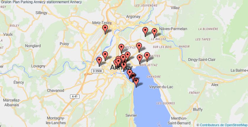 Plan Parkings Annecy 74010 