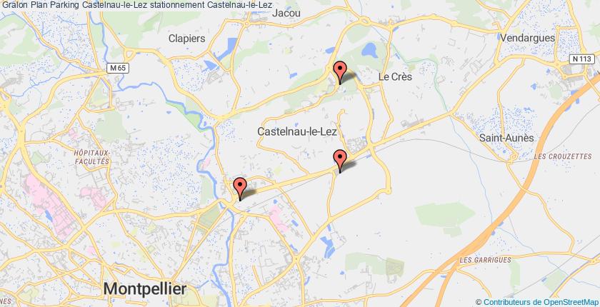 plan parkings Castelnau-le-Lez
