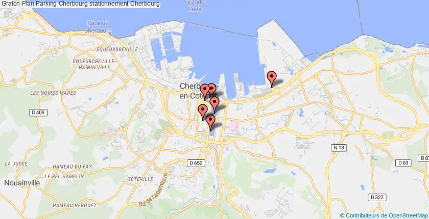 plan parkings Cherbourg