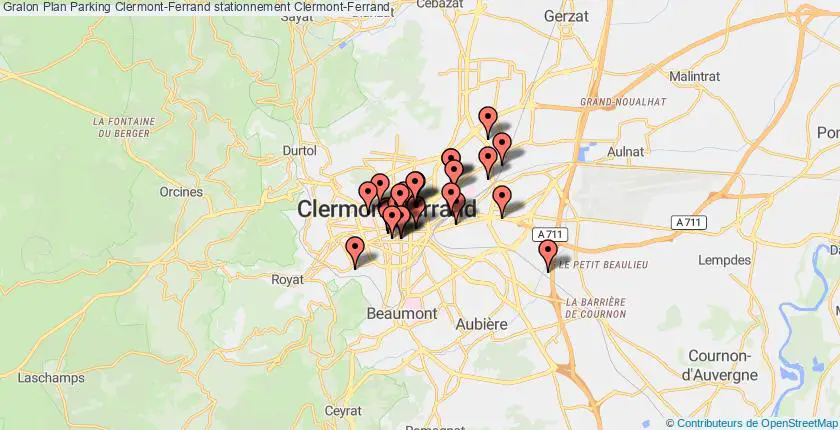 plan parkings Clermont-Ferrand