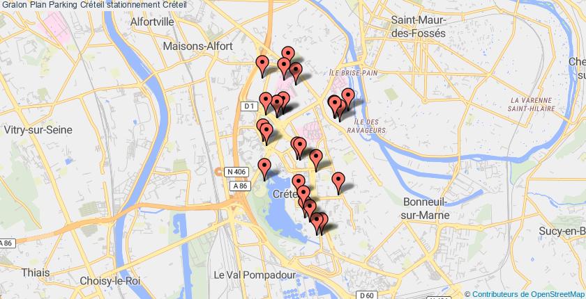 plan parkings Créteil