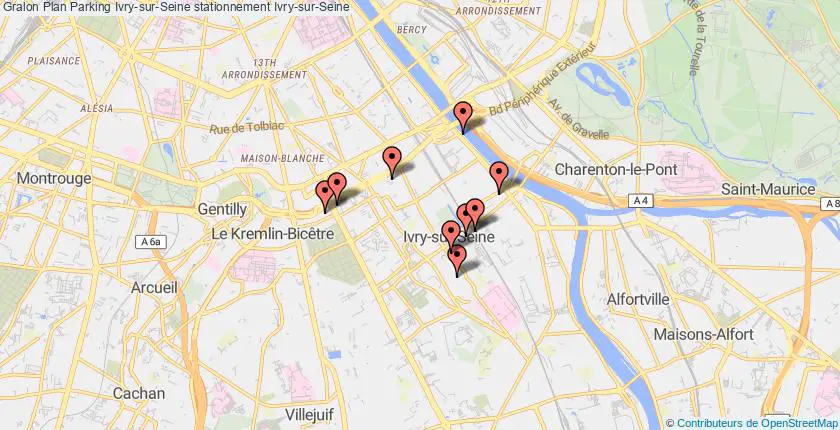plan parkings Ivry-sur-Seine