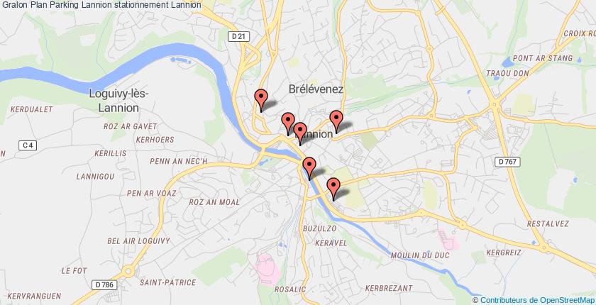 plan parkings Lannion