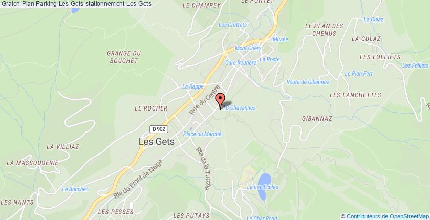 plan parkings Les Gets