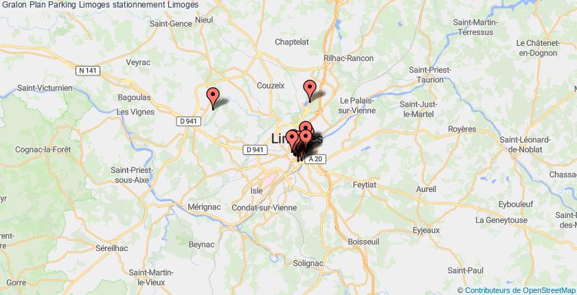 plan parkings Limoges