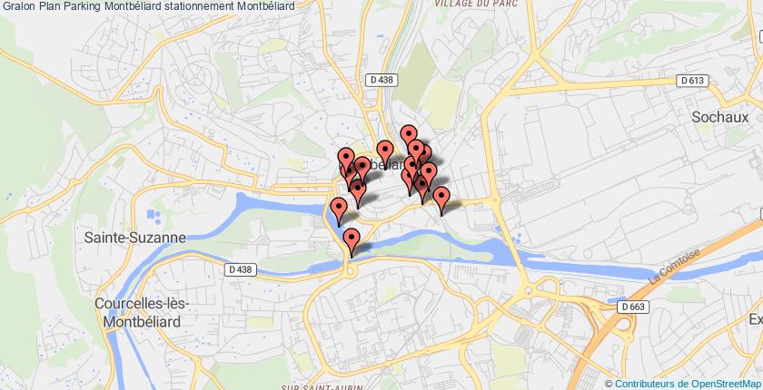 plan parkings Montbéliard