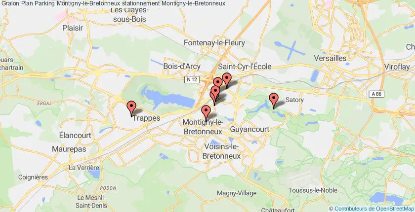 plan parkings Montigny-le-Bretonneux