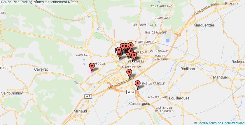 plan parkings Nîmes