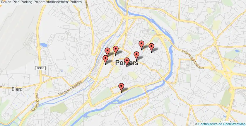 plan parkings Poitiers