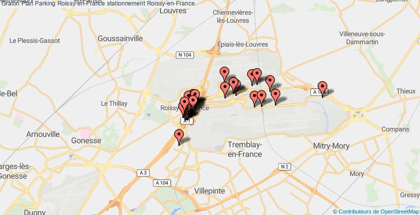 plan parkings Roissy-en-France