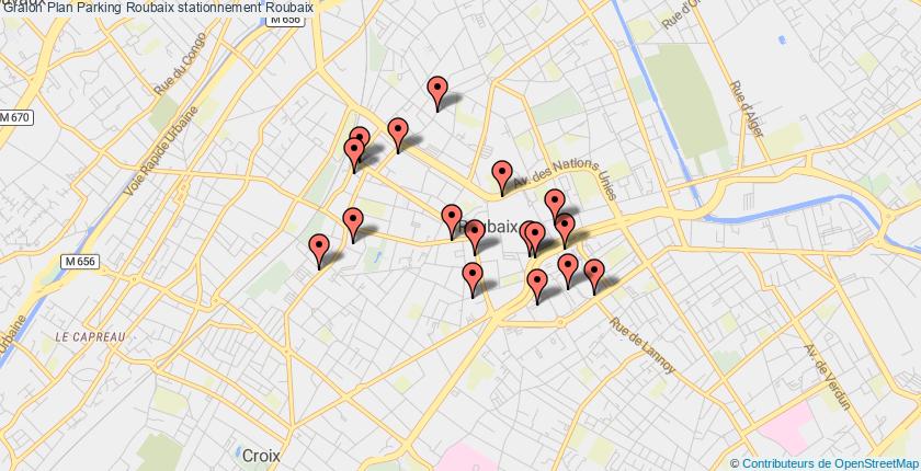 plan parkings Roubaix