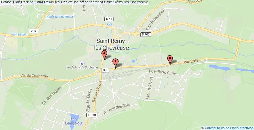 plan parkings Saint-Rémy-lès-Chevreuse