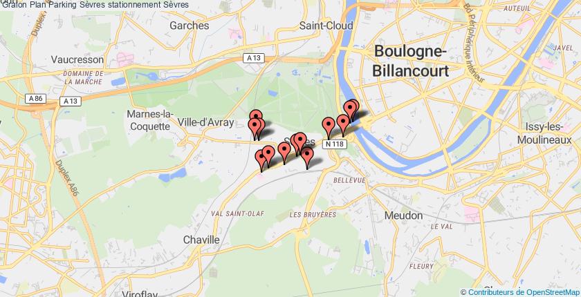 plan parkings Sèvres