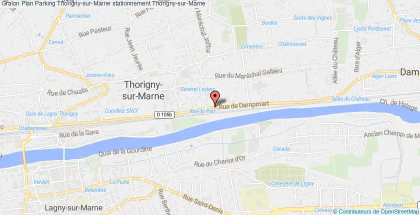 plan parkings Thorigny-sur-Marne