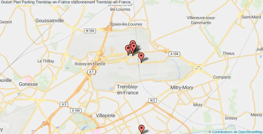 plan parkings Tremblay-en-France