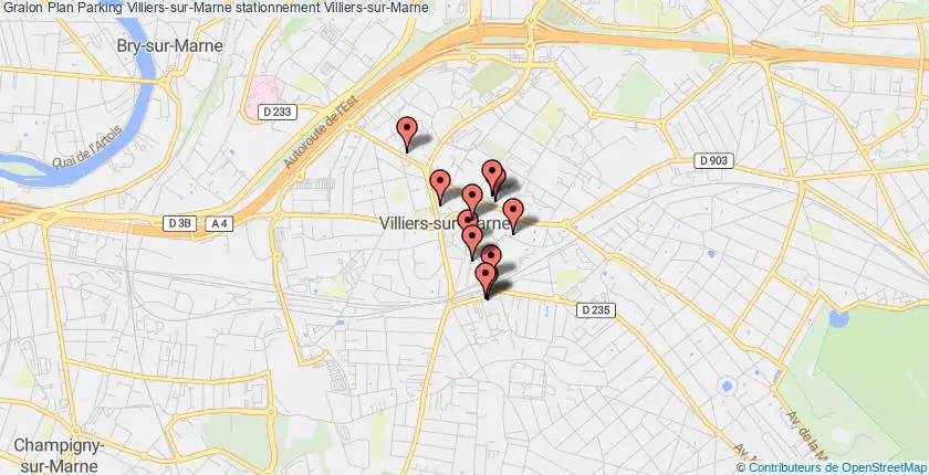 plan parkings Villiers-sur-Marne