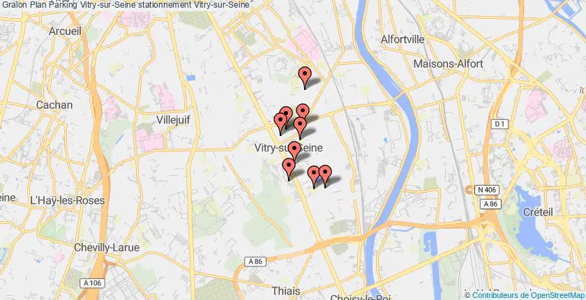 plan parkings Vitry-sur-Seine