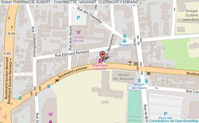 plan Pharmacie Aubert - Chermette -vaganay 