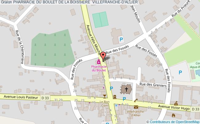 plan Pharmacie Du Boulet De La Boissiere 
