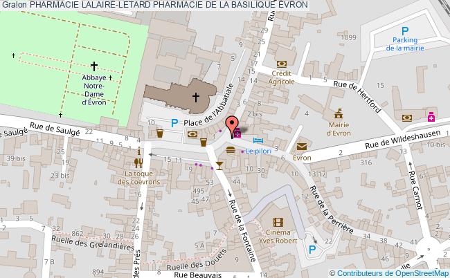 plan Pharmacie Lalaire-letard Pharmacie De La Basilique