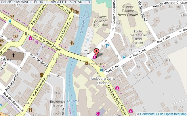 plan Pharmacie Perret - Vacelet 