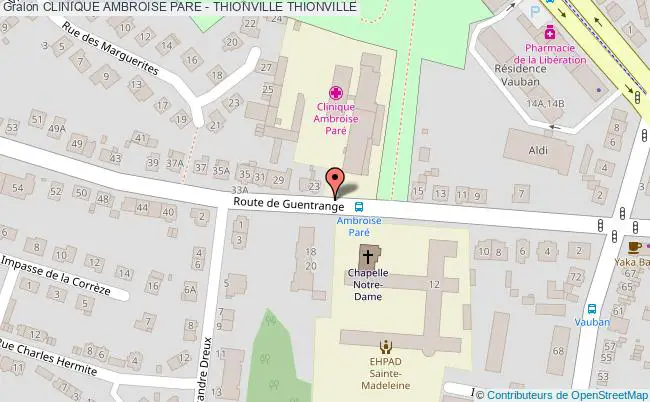 plan Clinique Ambroise Pare - Thionville THIONVILLE