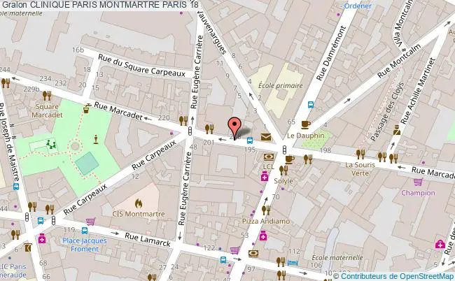 plan Clinique Paris Montmartre PARIS 18