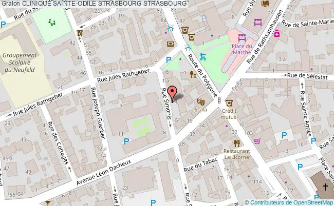 plan Clinique Sainte-odile Strasbourg STRASBOURG
