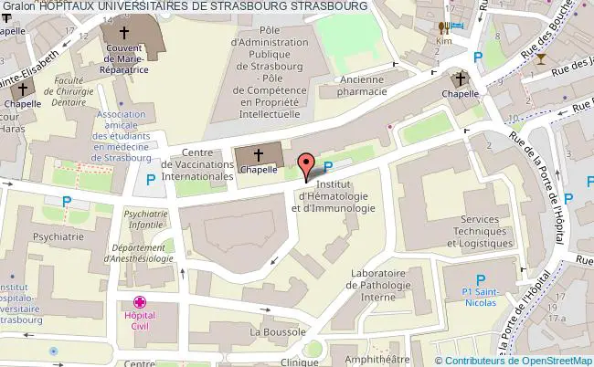 plan Hopitaux Universitaires De Strasbourg STRASBOURG