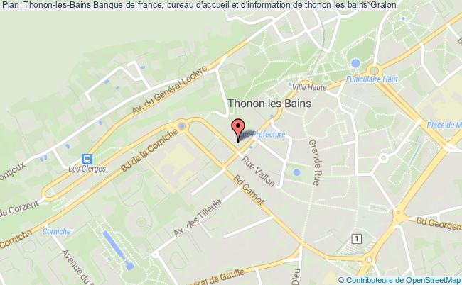 plan Banque De France, Bureau D'accueil Et D'information De Thonon Les Bains THONON LES BAINS