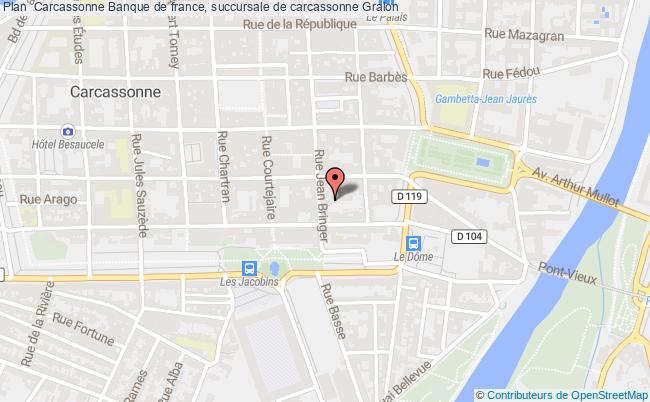 plan Banque De France, Succursale De Carcassonne CARCASSONNE CEDEX 9