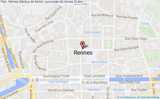 plan Banque De France, Succursale De Rennes Rennes Cedex