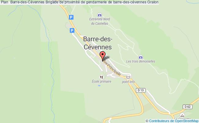 plan Brigade De Proximité De Gendarmerie De Barre-des-cévennes BARRE DES CEVENNES