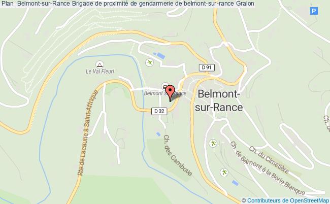 plan Brigade De Proximité De Gendarmerie De Belmont-sur-rance BELMONT SUR RANCE