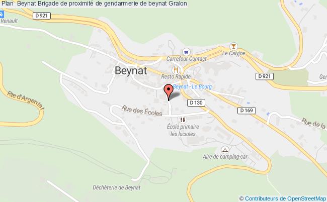 plan Brigade De Proximité De Gendarmerie De Beynat BEYNAT
