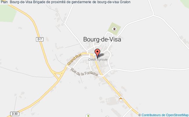 plan Brigade De Proximité De Gendarmerie De Bourg-de-visa BOURG DE VISA
