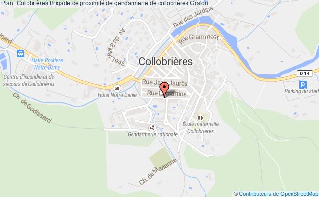 plan Brigade De Proximité De Gendarmerie De Collobrières COLLOBRIERES