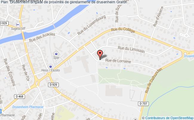 plan Brigade De Proximité De Gendarmerie De Drusenheim DRUSENHEIM