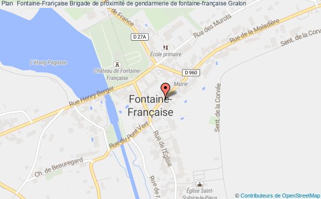 plan Brigade De Proximité De Gendarmerie De Fontaine-française FONTAINE FRANCAISE