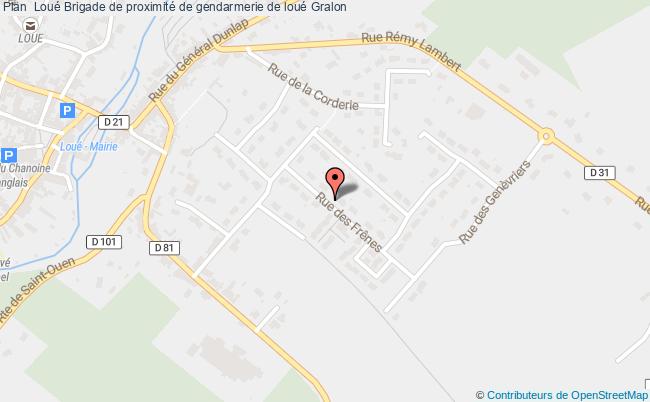 plan Brigade De Proximité De Gendarmerie De Loué LOUE