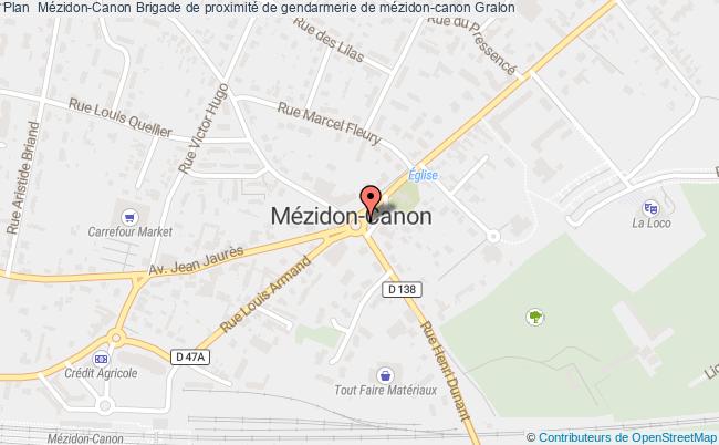 plan Brigade De Proximité De Gendarmerie De Mézidon-canon MEZIDON CANON