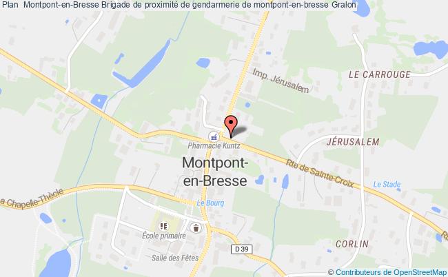 plan Brigade De Proximité De Gendarmerie De Montpont-en-bresse MONTPONT EN BRESSE